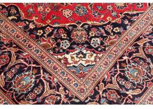 Tappeto Ardakan Medaglione Floreale Rosso Blu Scuro 195x297 Cm