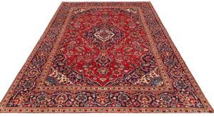 Tappeto Ardakan Medaglione Floreale Rosso Blu Scuro 197x304 Cm