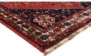 Tappeto Shiraz Fine Stilizzato Rosso Blu Scuro 162x218 Cm