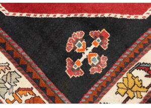 Tappeto Shiraz Fine Stilizzato Rosso Blu Scuro 150x206 Cm