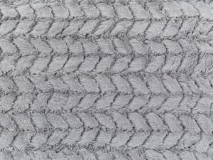 Coperta in poliestere grigio chiaro 200 x 220 cm copriletto decorativo in morbida pelliccia plaid Beliani