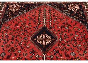 Tappeto Shiraz Fine Stilizzato Rosso Blu Scuro 162x218 Cm