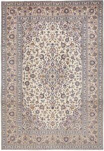 Tappeto Kashan Medaglione Floreale Avorio Blu 240x355 Cm