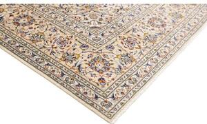 Tappeto Kashan Medaglione Floreale Avorio Blu 240x355 Cm