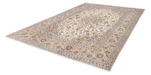 Tappeto Kashan Medaglione Floreale Avorio Blu 240x355 Cm