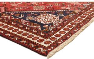 Tappeto Shiraz Fine Stilizzato Rosso Mattone Blu Scuro 208x315 Cm