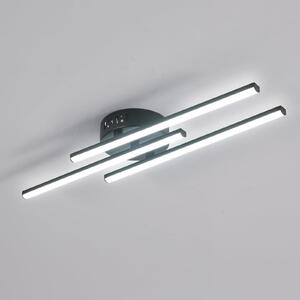 Lampada da soffitto LED moderna, design elegante, colore nero, 18W, 2000 lumen, lampada a soffitto a linee