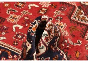 Tappeto Shiraz Fine Stilizzato Rosso Mattone Blu Scuro 208x315 Cm