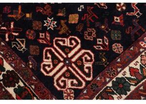 Tappeto Shiraz Fine Stilizzato Rosso Blu Scuro 162x218 Cm