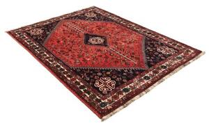 Tappeto Shiraz Fine Stilizzato Rosso Blu Scuro 162x218 Cm