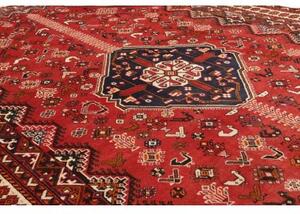 Tappeto Shiraz Fine Stilizzato Rosso Mattone Blu Scuro 208x315 Cm