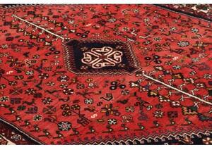Tappeto Shiraz Fine Stilizzato Rosso Blu Scuro 162x218 Cm