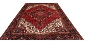 Tappeto Gorawan Stilizzato Rosso Intenso Blu Scuro 245x325 Cm