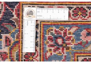 Tappeto Ardakan Medaglione Floreale Rosso Blu Scuro 274x388 Cm
