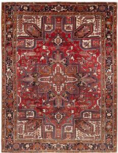 Tappeto Gorawan Stilizzato Rosso Blu Scuro 260x334 Cm