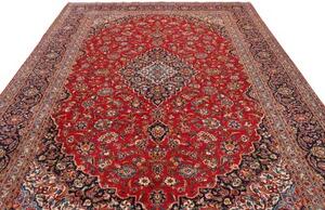 Tappeto Ardakan Medaglione Floreale Rosso Blu Scuro 274x388 Cm