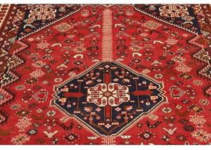 Tappeto Shiraz Fine Stilizzato Rosso Mattone Blu Scuro 208x315 Cm