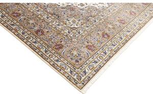 Tappeto Kashan Medaglione Floreale Avorio Beige 207x300 Cm