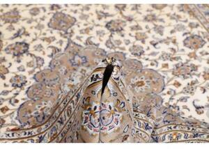 Tappeto Kashan Medaglione Floreale Avorio Beige 207x300 Cm