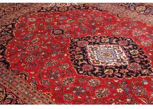Tappeto Ardakan Medaglione Floreale Rosso Blu Scuro 202x295 Cm