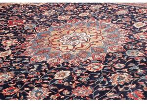 Tappeto Sarough Medaglione Floreale Blu Scuro Rosso 288x396 Cm
