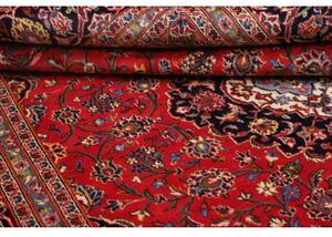 Tappeto Ardakan Medaglione Floreale Rosso Blu Scuro 202x295 Cm