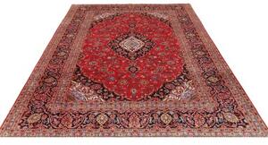 Tappeto Ardakan Medaglione Floreale Rosso Blu Scuro 202x295 Cm
