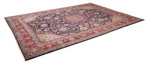Tappeto Sarough Medaglione Floreale Blu Scuro Rosso 245x345 Cm