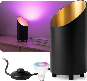 SSC-LUXon AUREVA faretto da pavimento Spot Uplight - Smart WLAN GU10 5W lampada controllabile tramite App Alexa Google - illuminazione ambientale lampada da soggiorno