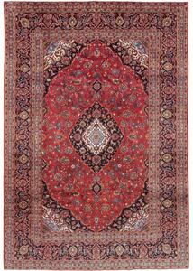 Tappeto Ardakan Medaglione Floreale Rosso Blu Scuro 202x295 Cm