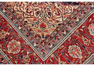 Tappeto Sarough Medaglione Floreale Blu Scuro Rosso 245x345 Cm