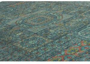 Tappeto Kairo Geometrico Verde Petrolio Ruggine 146x208 Cm