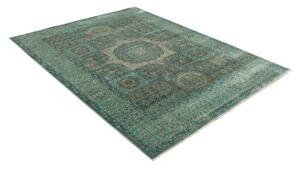 Tappeto Kairo Medaglione Verde Petrolio Ocra 169x233 Cm