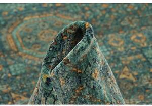 Tappeto Kairo Medaglione Verde Petrolio Ocra 169x233 Cm