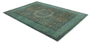 Tappeto Kairo Medaglione Verde Petrolio Ocra 169x238 Cm