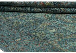 Tappeto Kairo Geometrico Verde Petrolio Ruggine 146x208 Cm