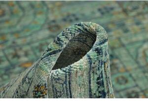 Tappeto Kairo Geometrico Verde Petrolio Blu Scuro 128x178 Cm