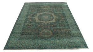 Tappeto Kairo Medaglione Verde Petrolio Ocra 169x233 Cm