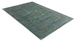 Tappeto Kairo Geometrico Verde Petrolio Ruggine 146x208 Cm