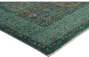 Tappeto Kairo Medaglione Verde Petrolio Ocra 169x238 Cm