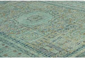 Tappeto Kairo Geometrico Verde Petrolio Blu Scuro 128x178 Cm
