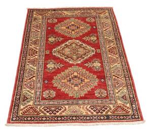 Tappeto Kazak Fine Stilizzato Rosso Mattone Avorio 86x116 Cm