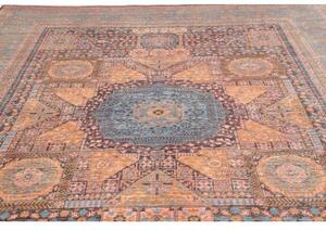 Tappeto Kairo Medaglione Blu Petrolio Beige 276x356 Cm