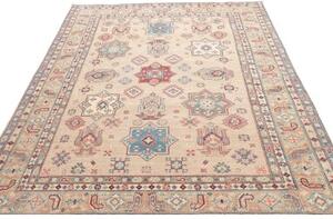 Tappeto Kazak Stilizzato Beige Azzurro 189x272 Cm