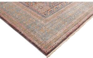 Tappeto Kairo Medaglione Blu Petrolio Beige 276x356 Cm