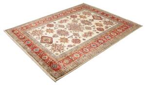Tappeto Kazak Fine Geometrico Avorio Rosso 153x195 Cm