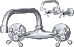 Granitan | RETRO C - Rubinetto da cucina - orientabile a 360° - Cromo - rubinetto di lunga durata