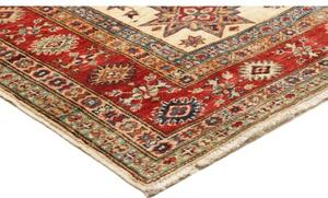 Tappeto Kazak Fine Geometrico Avorio Rosso 153x195 Cm