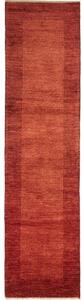 Tappeto Essenzia Geometrico Rosso Ruggine Arancione Bruciato Corsia 74x199 Cm