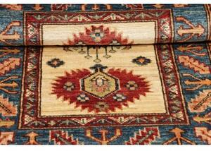 Tappeto Kazak Fine Stilizzato Beige Blu 62x89 Cm